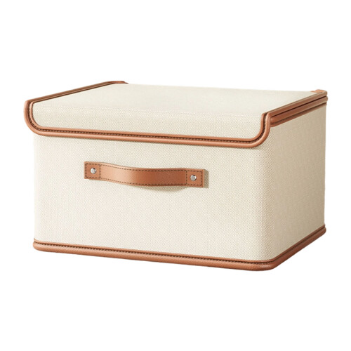 Breathable Fabric Storage Box With Lid Dustproof Home-ll
