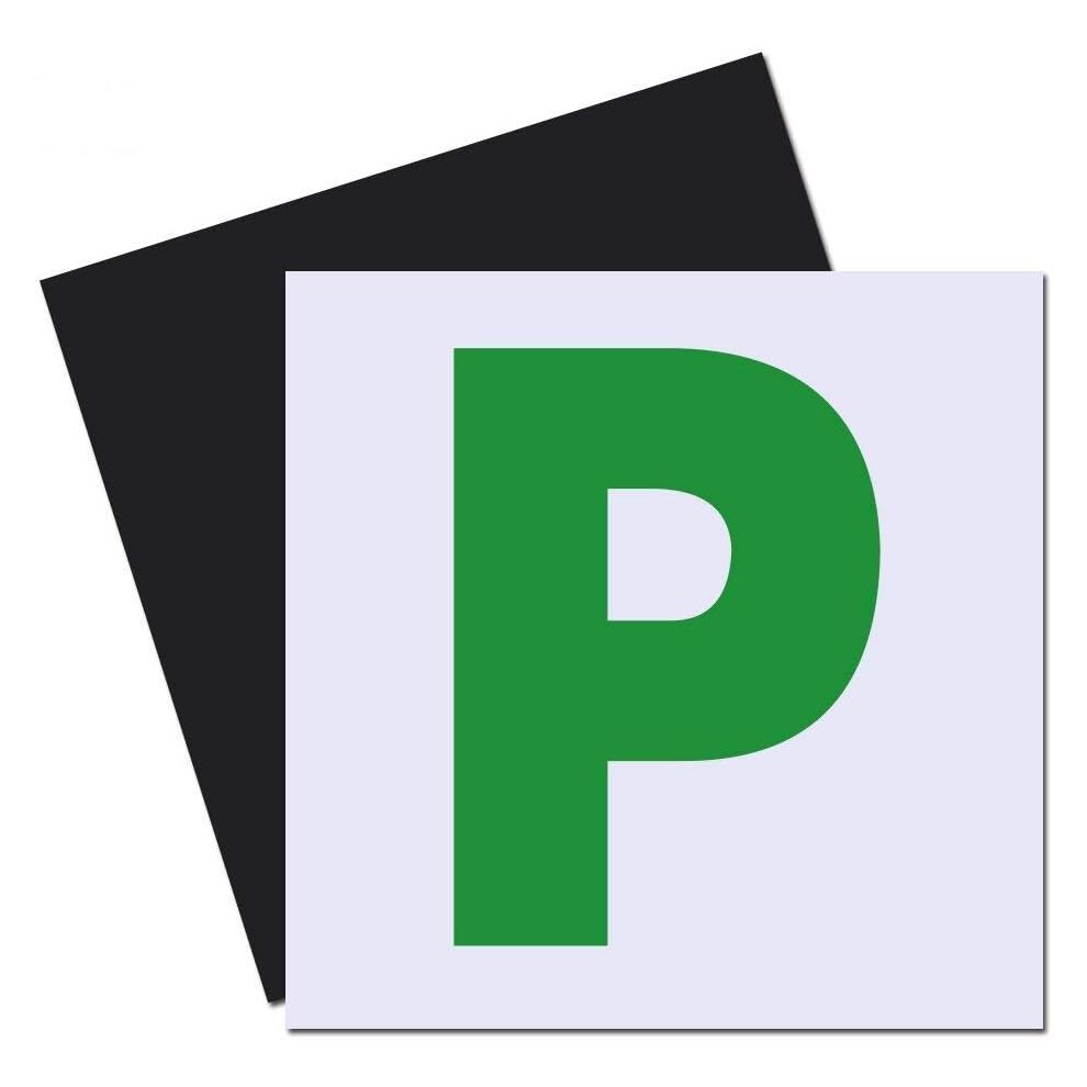 Magnetic P Plates 4 Newly Qualified Drivers, Waterproof Magnetic Car P Plates W/ Official Legal Size, Weatherproof & Durable Design 4 Outdoor Use 9139052745452