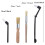 Ensemble de brosses à café professionnelles, durables à 3