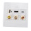 Πλάκα τοίχου HDMI Keystone με θύρες CAT6Coax USB C RCA, πάνελ τοίχου πολυμέσων υψηλής ταχύτητας 4