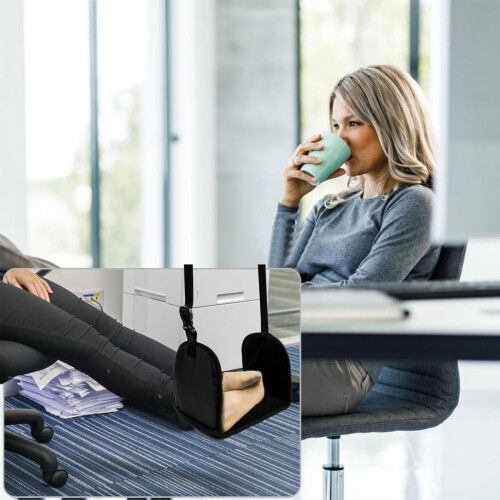 Υποπόδιο με Memory Foam για ταξίδια με αεροπλάνο, φορητό υποπόδιο με ρυθμιζόμενο 2