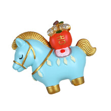 Festival Resin Horse Sculpture With Lucky-Something good will