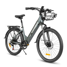 SAMEBIKE 15Ah 26" Urban Electric Bicycle,grey