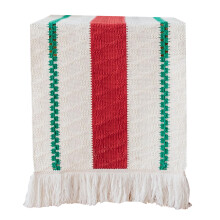 Retro Table Runner For Dining-row beard Green on both sides