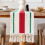 Retro Table Runner For Dining-row beard Green on both sides 4