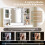 Dressing Table Set with Hollywood 10 LED Mirror 10