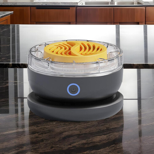Smart Water Usage Vegetable Cleaner – AutoCleaning Cycle Fruit Washer  Portable Kitchen Accessory Black 2