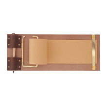 1Set Hängender Notizrollenhalter Mit Stift Aus Holz Und Leder