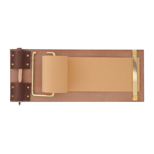 1Set Hängender Notizrollenhalter Mit Stift Aus Holz Und Leder