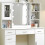 Dressing Table Set with Hollywood 10 LED Mirror 7