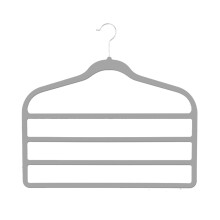 Cintres fins recouverts de velours, lot de 6 cintres organisateurs de pantalons en résine ABS pour gagner de la place dans votre placard