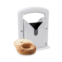 Bagel Slicer, for Bagels, Bagel Slicer, Stainless Steel, White