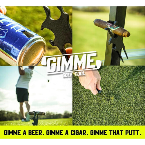 Golf MultiTool  Magnetic Cigar Holder, Pitchfork  Tool, Ball Marker, Bottle Opener 2