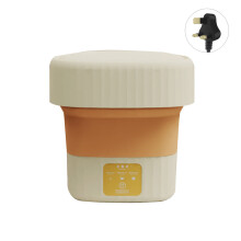 6.5L Portable Mini Washing Machine Foldable Sock-Yellow UK