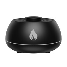 Diffuseur d'arôme d'huile essentielle de flamme de 130ML,-Noir