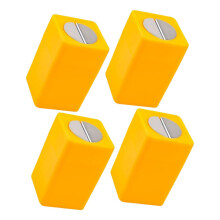 Pack of 4 Blade Recycling Box for Safety Razors Hairdressing Yellow ABS