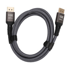 Vergoldetes DisplayPort-Kabel 2.1, robustes Design mit universeller Kompatibilität und schneller Signalübertragung für hochauflösende Displays,