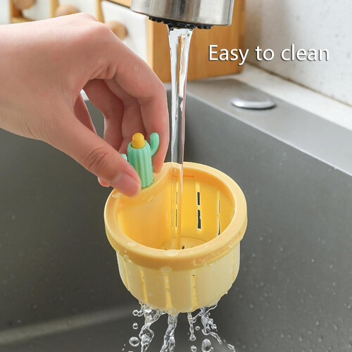 Reusable Sink Strainer Basket Automatic Drain Function Shape Sink Filter Basket Kitchen Accessories Green 2