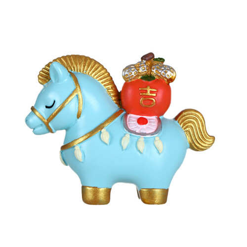 Cartoon-Chinese-Pferde-Statue mit einer-Etwas Gutes will