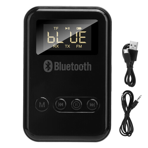 Δέκτης Bluetooth μετάδοσης FM με οθόνη και διπλή ακύρωση θορύβου. Διατίθενται βάσεις