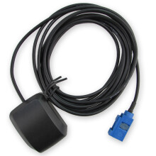 Ajoneuvon GPS-navigointiantenni magneettikiinnityksellä, aktiivinen GPS-antenni, CE-sertifioitu ja Fakra C Blue -liitin, 3 m kaapeli, 1575,42 MHz,