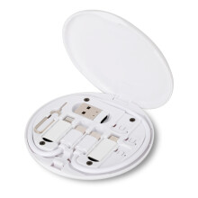 Efektivní nabíjení na cestách, multifunkční USB adaptér pro přenosnou sadu pro přenos dat, odolná hliníková slitina, bílá (1)