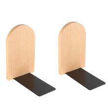 Organizzatori classici in legno di faggio4Home, fermalibri in legno con base antiscivolo, design semplice, supporto decorativo4Biblioteche, uffici,