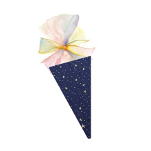 Ice Cream Cone Fabric Gift For Party Decorations-Deep Blue