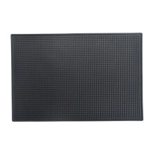 Black Bar Mat, Rubber Bar Service Drip Mat, Home Bar Accessory, Kitchen Placemat, Beer Drink Coaster, Service Mat (45 x 30 cm) 45x30cm