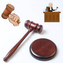 Wooden Auction Hammer, Judge Hammer and Resonance Block Set