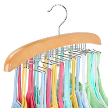 Tanktopophæng, Pladsbesparende Organizer, 360 graders Rotation, Skridsikker Metalkrog, Premium Træ, Elegant, Drejelig Krog, Multifunktionel