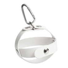 Robuste kleine Balltasche aus Leder zur Aufbewahrung von-Weiß