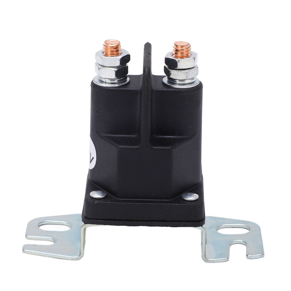 Lawn Mower Starter Solenoid 4 Terminal Connection Starter Solenoid Replacement W/ Threaded Top Terminals Spade Connected High Strength Metal Design 4 9139052804401