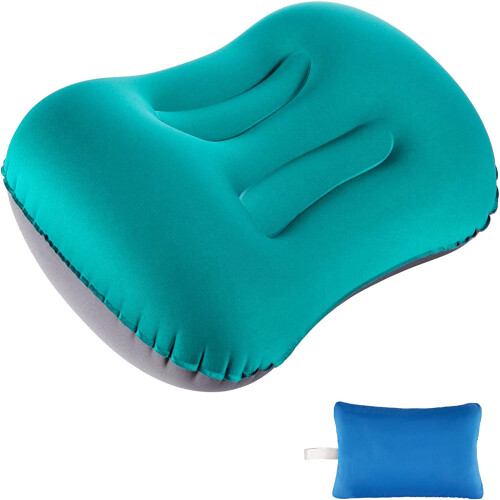 Φουσκωτό μαξιλάρι κάμπινγκ Peacock Blue, εξαιρετικά ελαφρύ, συμπαγές σχέδιο,