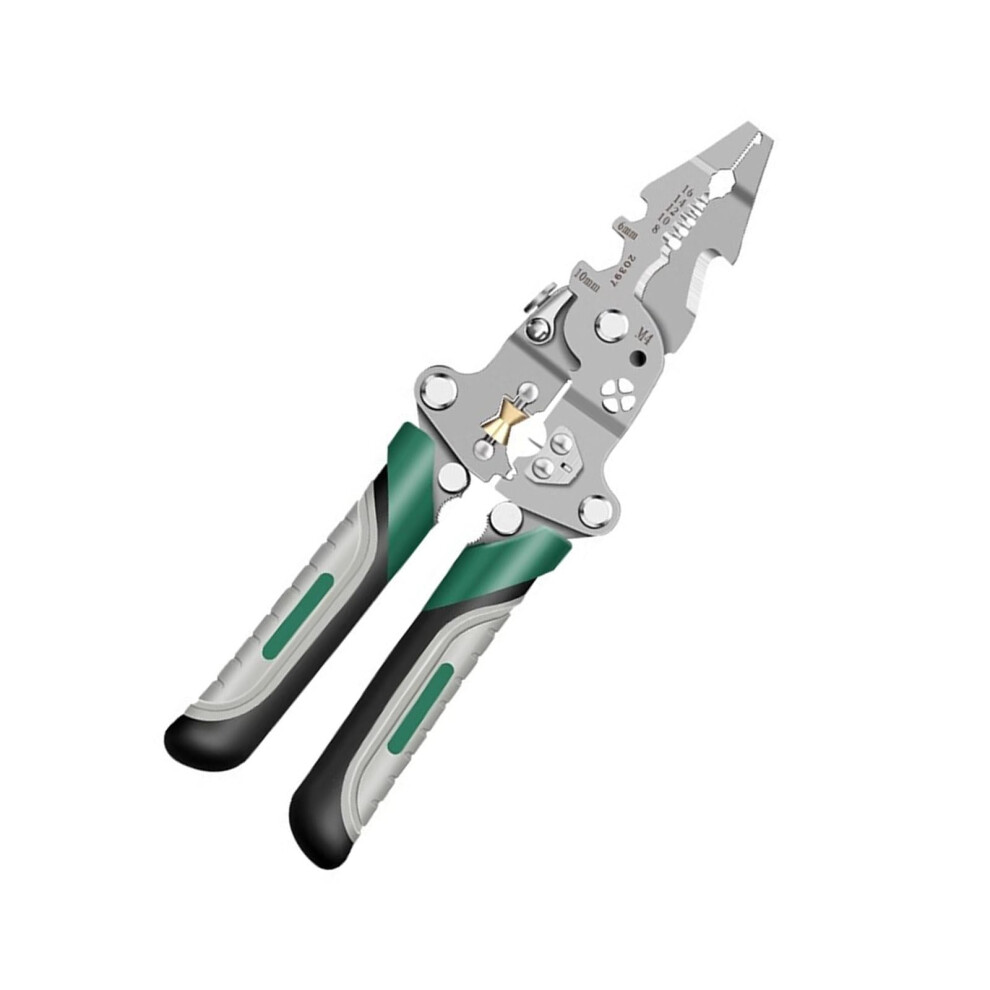 Electrician Wire Tool 16/18In1 Wire Strippers Cutter Crimper Automatic Needle Nose Pliers Adjustable Depth 9365049454834