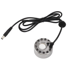 Mist Maker, Mini Fog Machine 12 LED Colour Light Beads Humidifier Water Fountain Pond Fogger with DC 5 V Interface for Fishtank Pond Decor