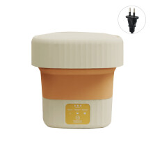 6.5L Portable Mini Washing Machine Foldable Sock-Yellow EU