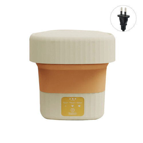 6.5L Portable Mini Washing Machine Foldable Sock-Yellow EU