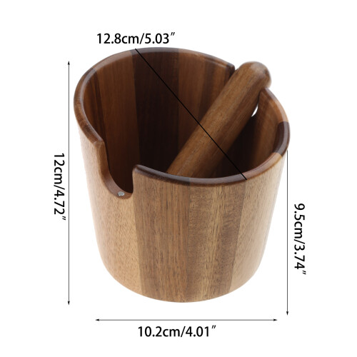 Solid Wood Coffee Knock Box for DepositResidue Coffee Machine 2