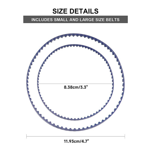 2 Pack Small and Large Belt Replacement Pool Cleaner Belt Pool 2