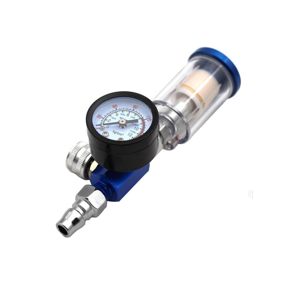 Paint Spray Gun Air Pressure Regulator Gauge Oil Water Trap Filter Separator Tool 0140Psi/10Ba 9365049456685