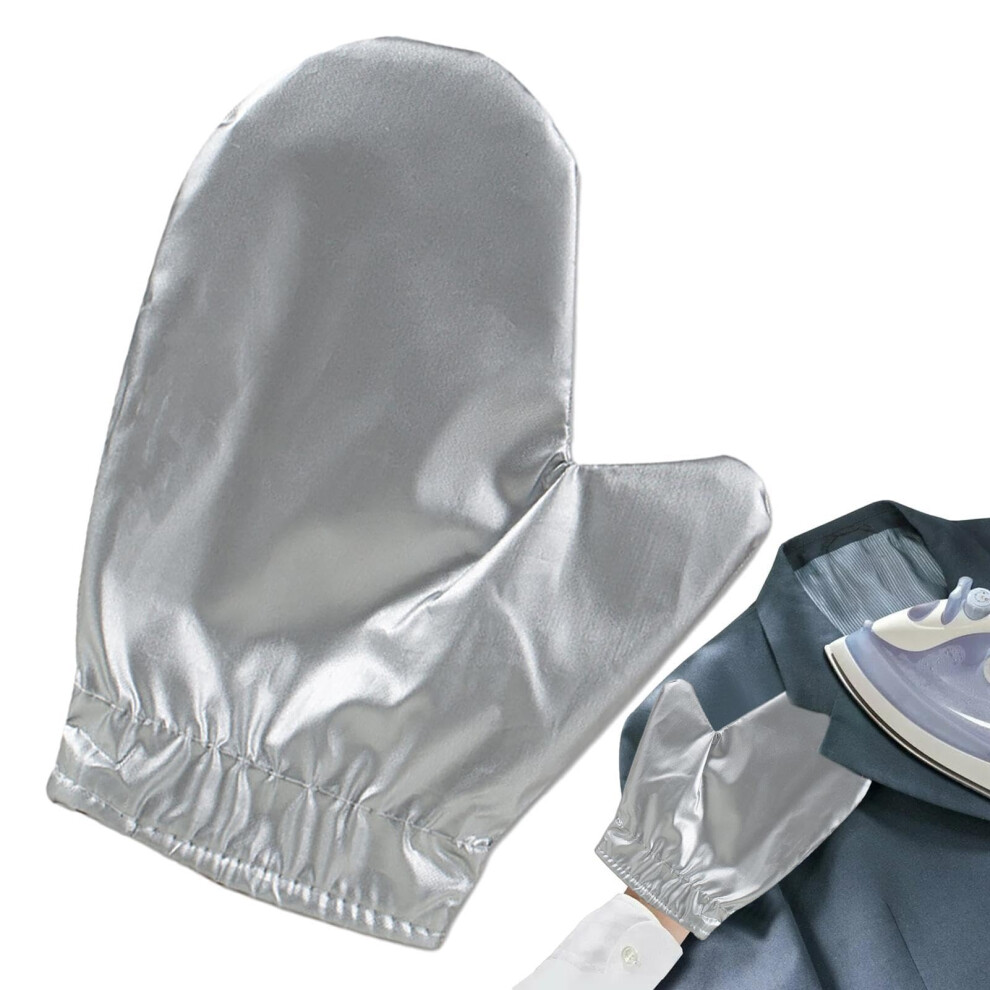 Silver Steam Ironing Gloves Waterproof Hand Protectors, Steam Ironing Gloves, Threelayer Heatresistant Gloves For Clothing Steamer, Size S Gloves