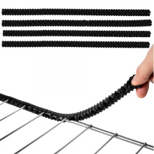 Silicone Oven Grate Signs 4 Pack Indoor Protector Film Silicone Oven Rack Protectors Heat Resistant Shelf Edge Protector Protect Against Burns (Black)
