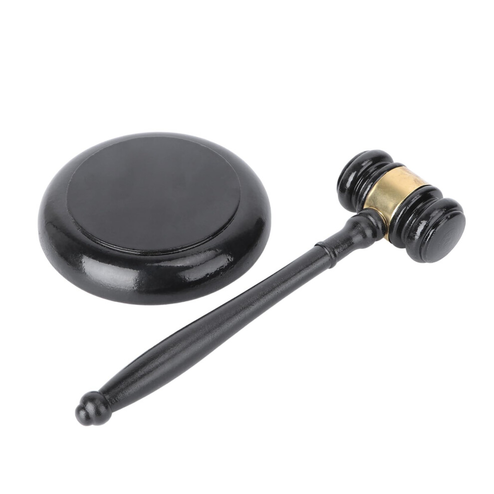 1 Set Judge's Gavel With Round Base Wooden Auction Hammer For Lawyers Portable For Auctions And Court Hearings Quality Craftsmanship 9365049458917