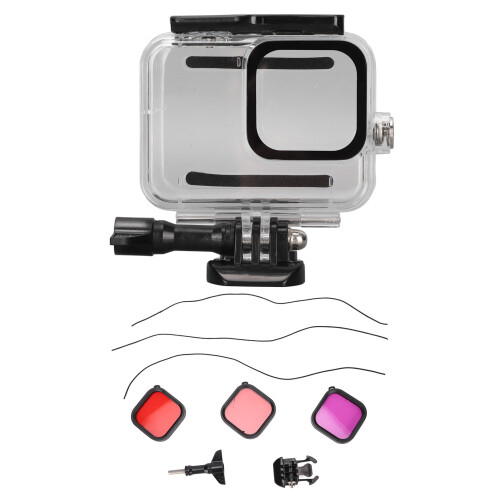 Αδιάβροχη θήκη HD για λήψη για Go Pro Hero8Black, φίλτρα κατάδυσης που περιλαμβάνονται στο