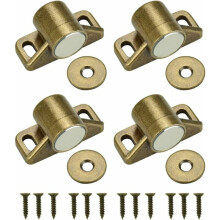 Skabsbeslag, rustfri og robust til anvendelsesscenarier, 4 stk. magnetisk skabsbeslag i vintage bronze, nem installation med høj sikkerhed