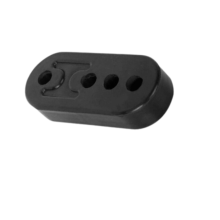 Suporte de escapamento resistente à temperatura, suporte de silenciador para 4 carros com isolador ajustável de borracha de alta densidade,