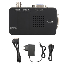 VGA-uitgang converterbox voor BNC-S-videosignalen. Hoogwaardig beeld met ergonomisch ontwerp en stabiele beeldweergave. Geschikt voor thuis- en