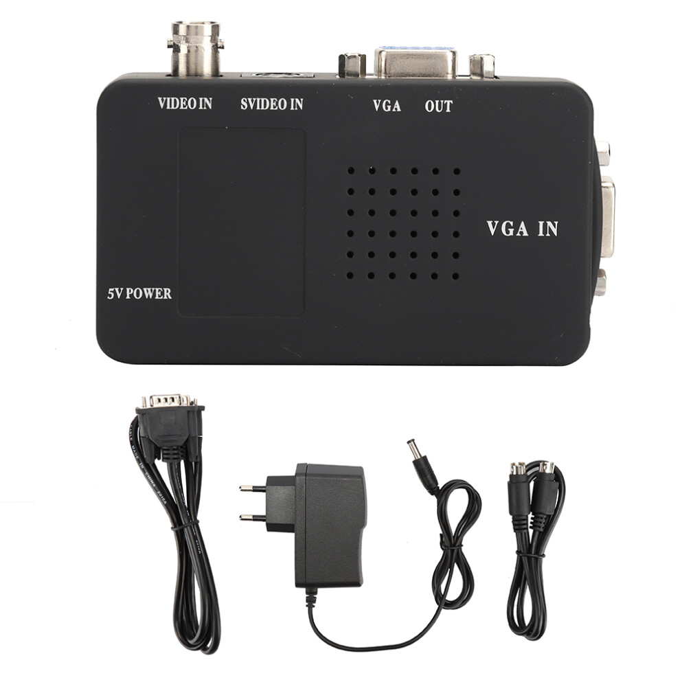 Vga Output Converter Box For Bnc S Video Signals High Quality Picture With Ergonomic Design And Stable Image Output For Home Office Use, Good Quality 9420858991618