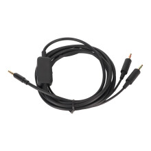Cable de extensión de repuesto con control de volumen de micrófono de 3,5 mm para auriculares MMX300 y MMX300 de segunda generación, función de